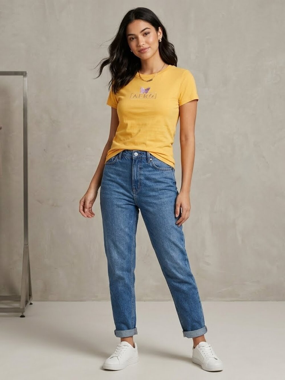 Aeropostale Classic Crew Yellow Tee
